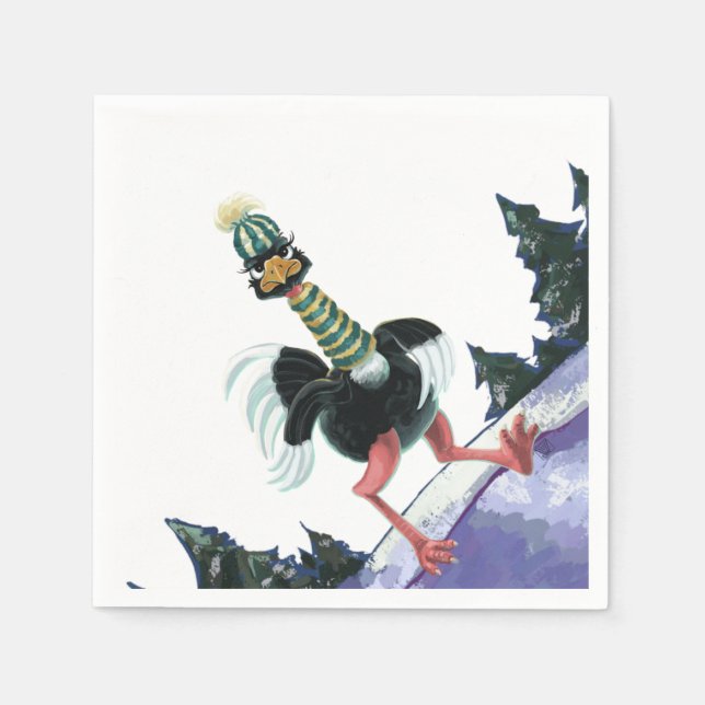 Servilleta De Papel El avestruz ártico en carrera (Anverso)