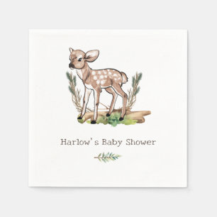 Servilleta De Papel El Baby Shower de los niños "Oh Deer Woodland Baby
