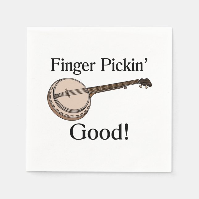 Servilleta De Papel El Banjo Finger Pickin Good (Anverso)