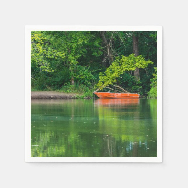 Servilleta De Papel El barco Naranja (Anverso)