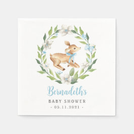 Servilleta De Papel El bebé de Woodland Fawn Little Deer Baby Shower