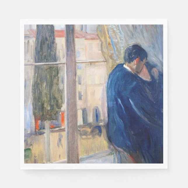 Servilleta De Papel El beso (de Edvard Munch) (Anverso)