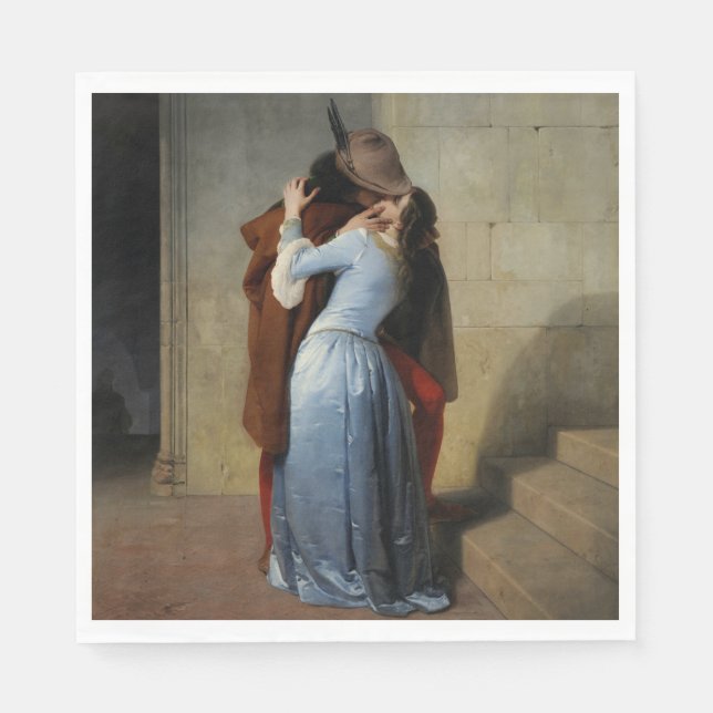 Servilleta De Papel El beso (de Francesco Hayez) (Anverso)