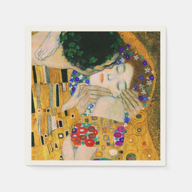 Servilleta De Papel El beso de Gustav Klimt (Anverso)