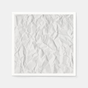 Servilleta De Papel El blanco arrugó la textura de papel