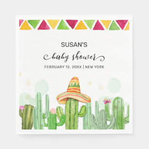 Servilleta De Papel El Boho ruso Fiesta Cactus Taco 'Bout A Baby Showe