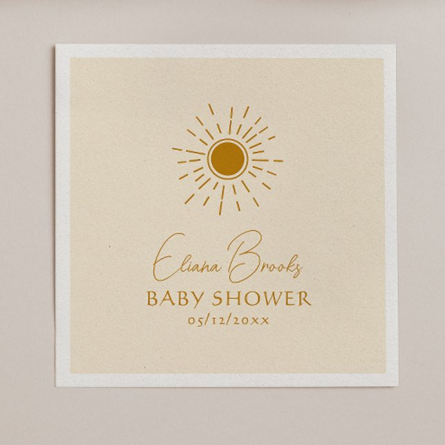 Servilleta De Papel El Boho Sunshine moderno | Napkins Beige Baby Show (Subido por el creador)