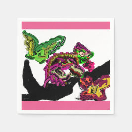 Servilleta De Papel El bosque lluvioso Chameleon divertido