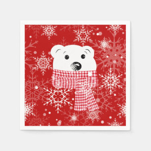 Servilleta De Papel El bozal de un oso polar, Navidades