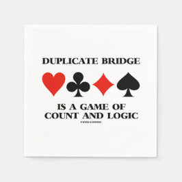 Servilleta De Papel El Bridge Duplicado Es Un Juego De Cuenta Y Lógica