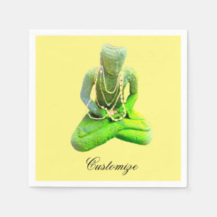 Servilleta De Papel El Buda Verde Mossy Meditando Thunder_Cove