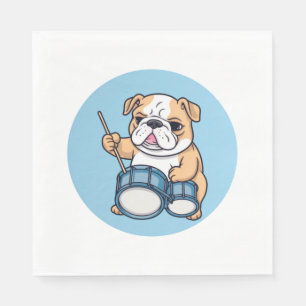 Servilleta De Papel El Bulldog Bateria Ritmos y Bulldog Grooves 