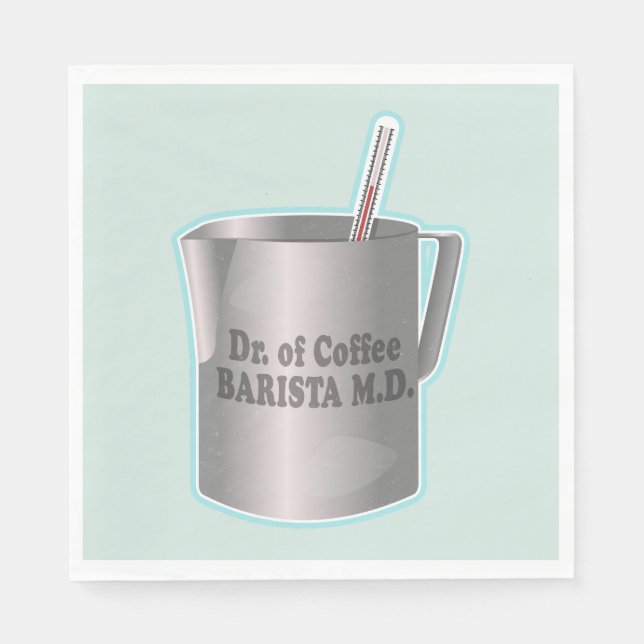 Servilleta De Papel El café de Barista haciendo médico gracioso (Anverso)