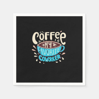 Servilleta De Papel El Café Es Mi Coworker Favorito
