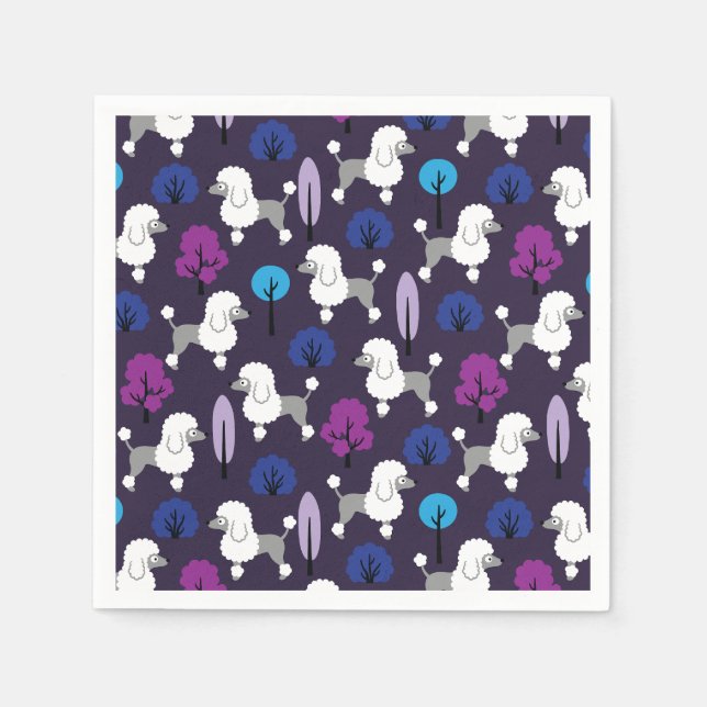 Servilleta De Papel El caniche en el parque (Anverso)