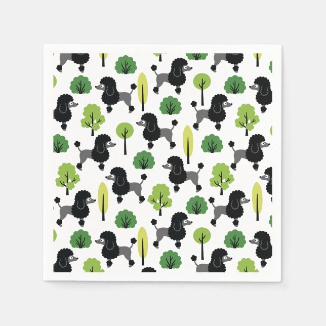 Servilleta De Papel El caniche en el parque (Anverso)