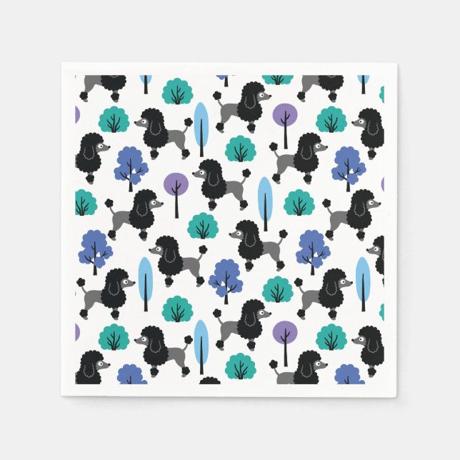 Servilleta De Papel El caniche en el parque (Anverso)