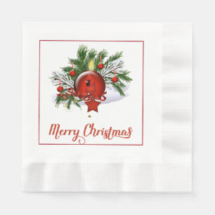 Servilleta De Papel El Cardenal Rojo Navidades Papel Napkin