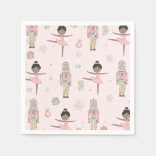 Servilleta De Papel El Cascanueces Ballet de Navidad Rosa Cumpleaños 1