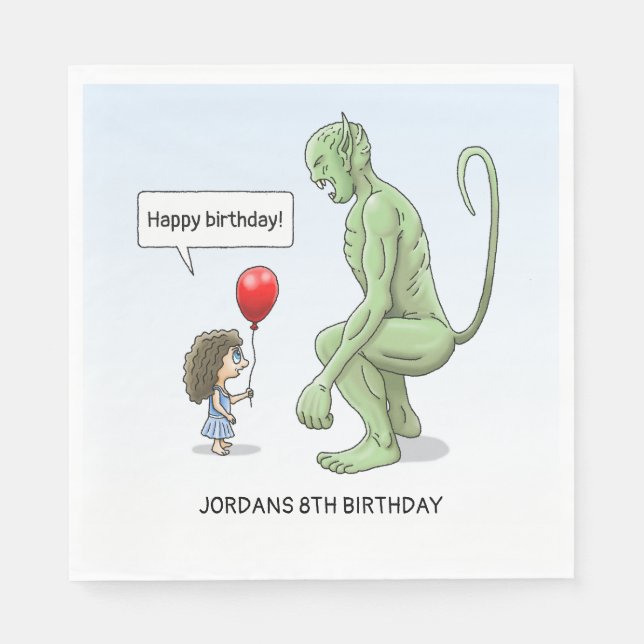 Servilleta De Papel El Chica y Goblin (Anverso)