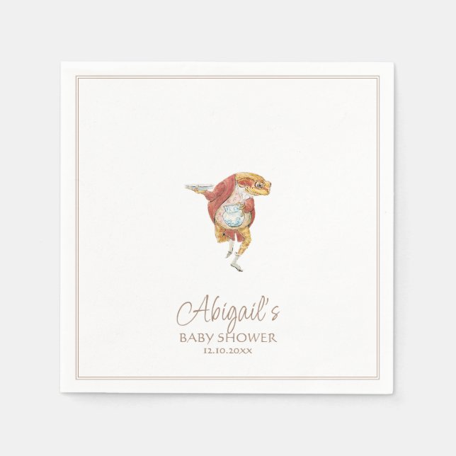 Servilleta De Papel El clásico Baby Shower Peter the Rabbit (Anverso)