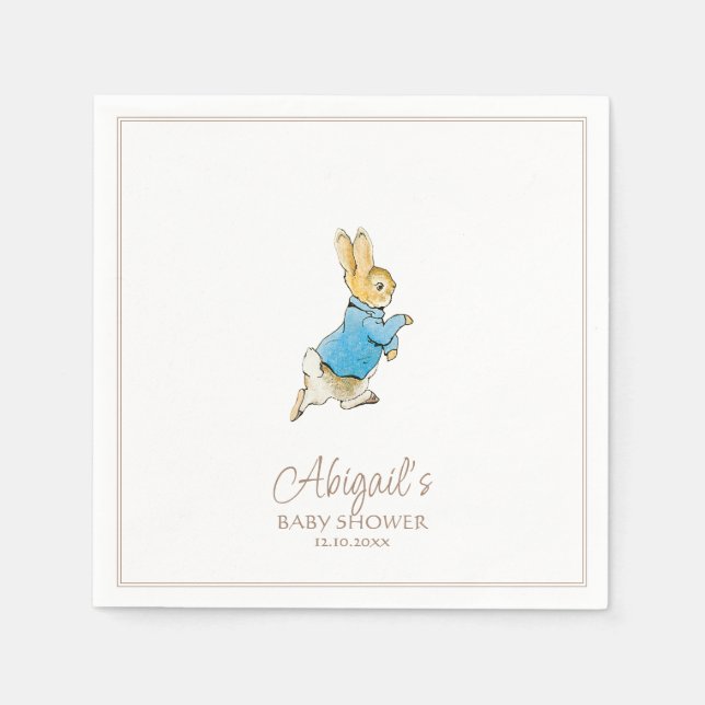 Servilleta De Papel El clásico Baby Shower Peter the Rabbit (Anverso)