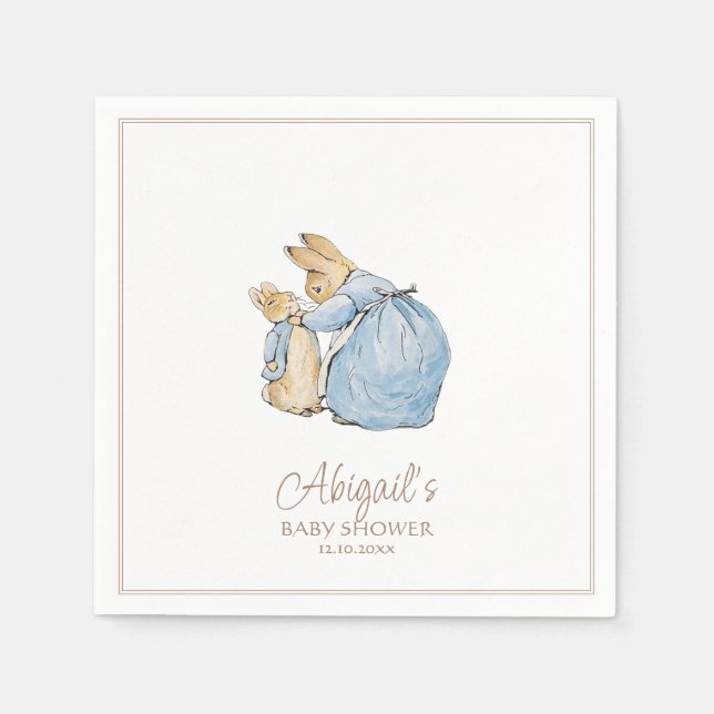 Servilleta De Papel El clásico Baby Shower Peter the Rabbit (Anverso)
