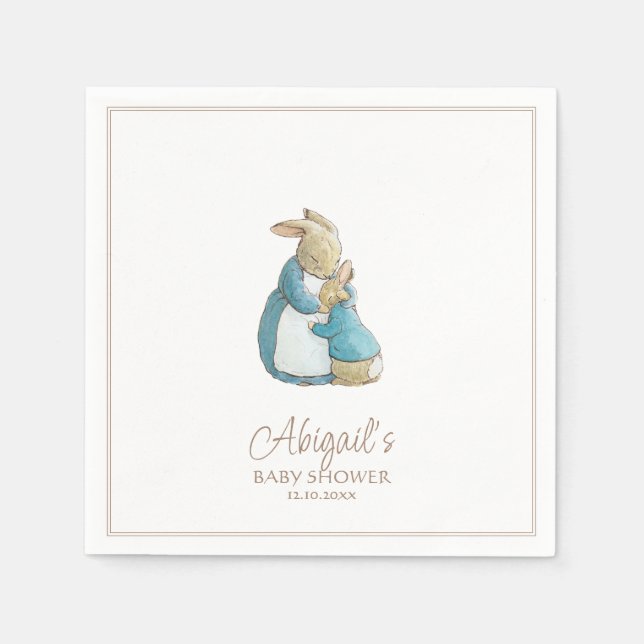 Servilleta De Papel El clásico Baby Shower Peter the Rabbit (Anverso)