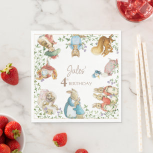 Servilleta De Papel El clásico cumpleaños de Peter the Rabbit