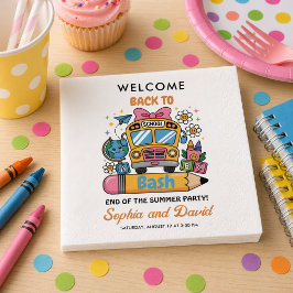 Servilleta De Papel ¡El colegio está de vuelta! Fin editable del Fiest