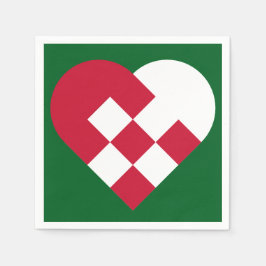 Servilleta De Papel El corazón escandinavo de Yule