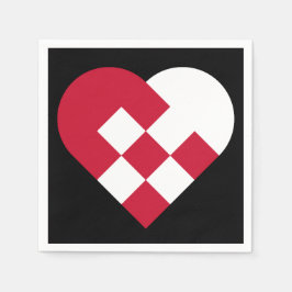 Servilleta De Papel El corazón escandinavo de Yule