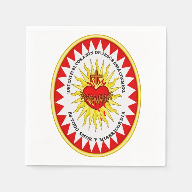 Servilleta De Papel El Corazón más sagrado de Jesús (Anverso)
