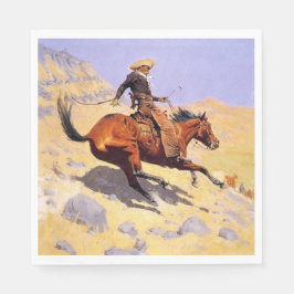 Servilleta De Papel El Cowboy (por Frederic Remington)