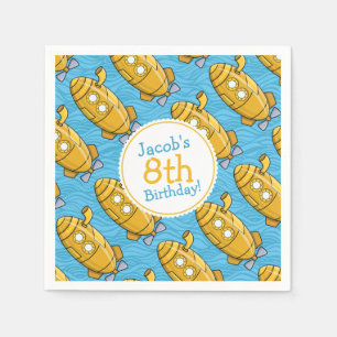 Servilleta De Papel El cumpleaños del muchacho submarino amarillo