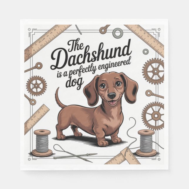 Servilleta De Papel El Dachshund Es Un Perro Perfectamente Diseñado (Anverso)