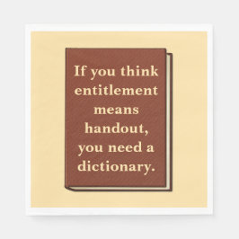 Servilleta De Papel El derecho no es una donación