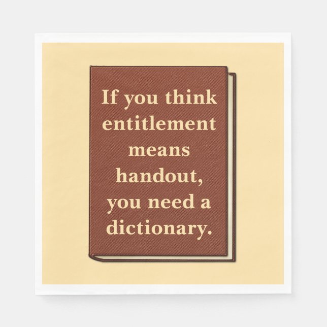 Servilleta De Papel El derecho no es una donación (Anverso)