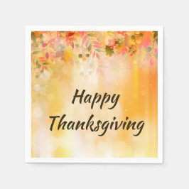 Servilleta De Papel El día de Acción de Gracias deja la espuma otoñal
