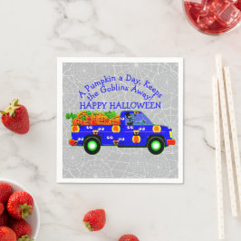 Servilleta De Papel El Día de la Calabaza de Camiones de Halloween man