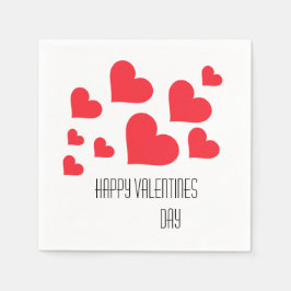 Servilleta De Papel El día de San Valentín Cute Corazón Rojo Y Papel D
