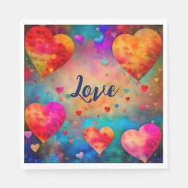 Servilleta De Papel El día de San Valentín de corazones de vintage per