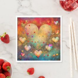 Servilleta De Papel El día de San Valentín de corazones de vintage per