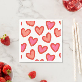 Servilleta De Papel El día de San Valentín de los corazones de amor