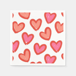 Servilleta De Papel El día de San Valentín de los corazones de amor