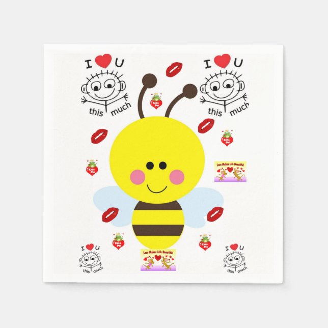 Servilleta De Papel El día de San Valentín de servilletas de papel (Anverso)