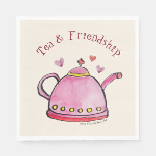 Servilleta De Papel El día de San Valentín De Té Cute Retro Boho Damas