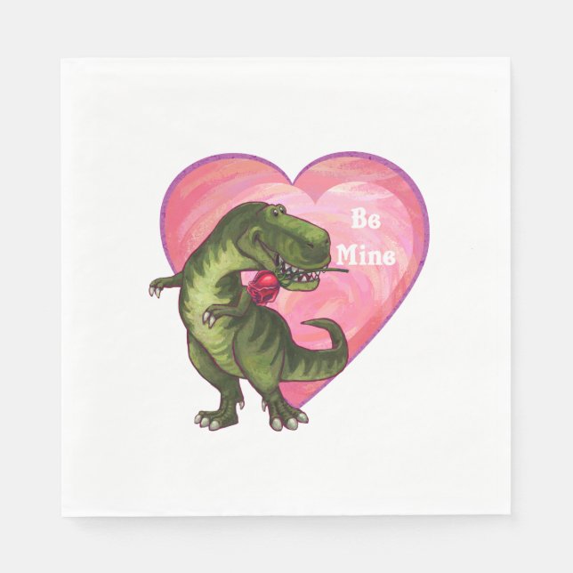 Servilleta De Papel El día de San Valentín de Tyrannosaurus (Anverso)