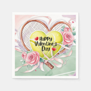 Servilleta De Papel EL DÍA DE SAN VALENTÍN del TENIS al jugador con am