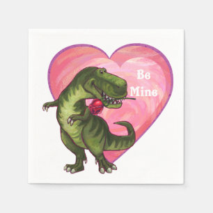 Servilleta De Papel El día de San Valentín del Tyrannosaurus